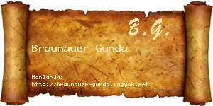 Braunauer Gunda névjegykártya